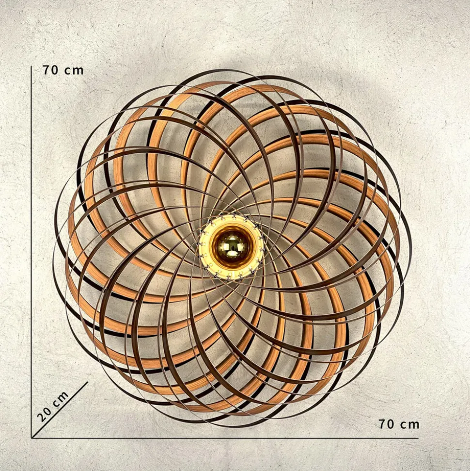 Gofurnit Veneria wandlamp, noten, Ø 70 cm
