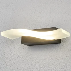 Golfvormige LED-buitenwandlamp Jirka