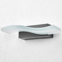 Golfvormige LED-buitenwandlamp Jirka