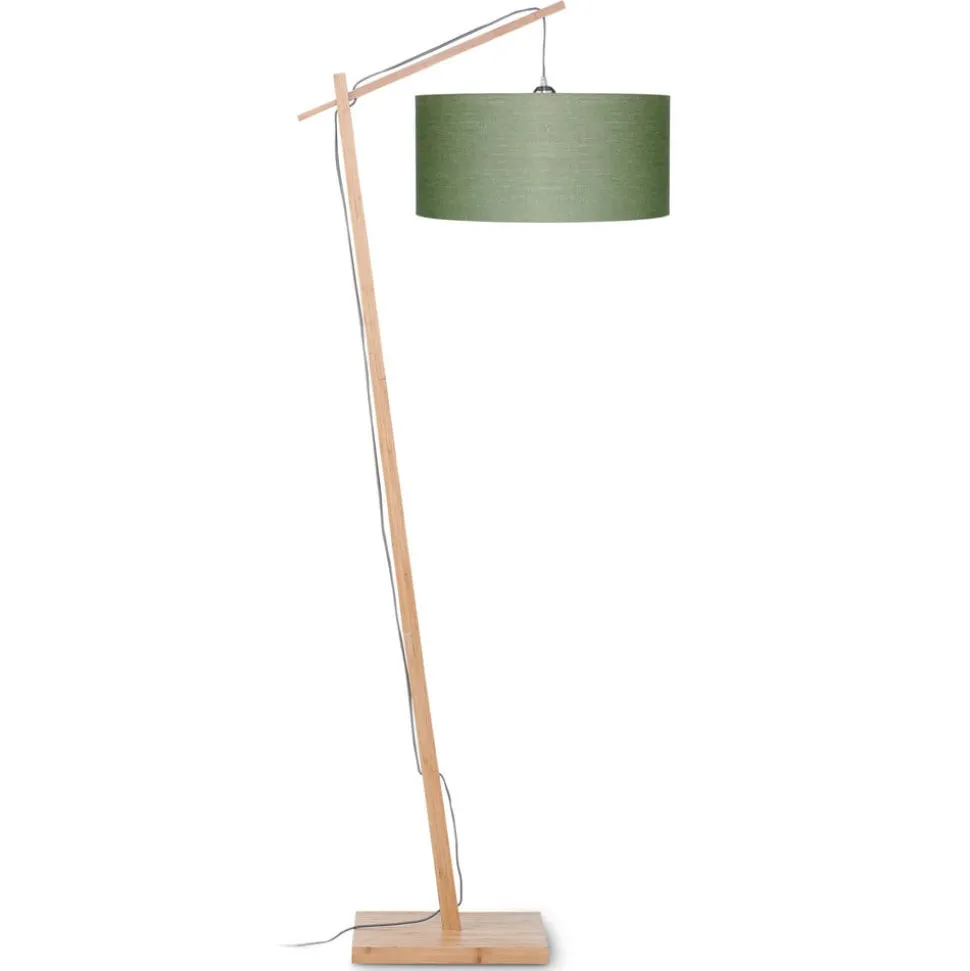 GOOD & MOJO Andes vloerlamp, groen/natuur