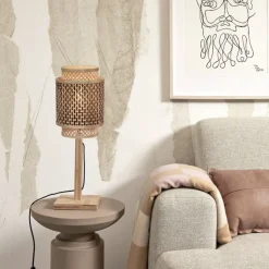 GOOD & MOJO Bhutan tafellamp, 18x25cm, naturel