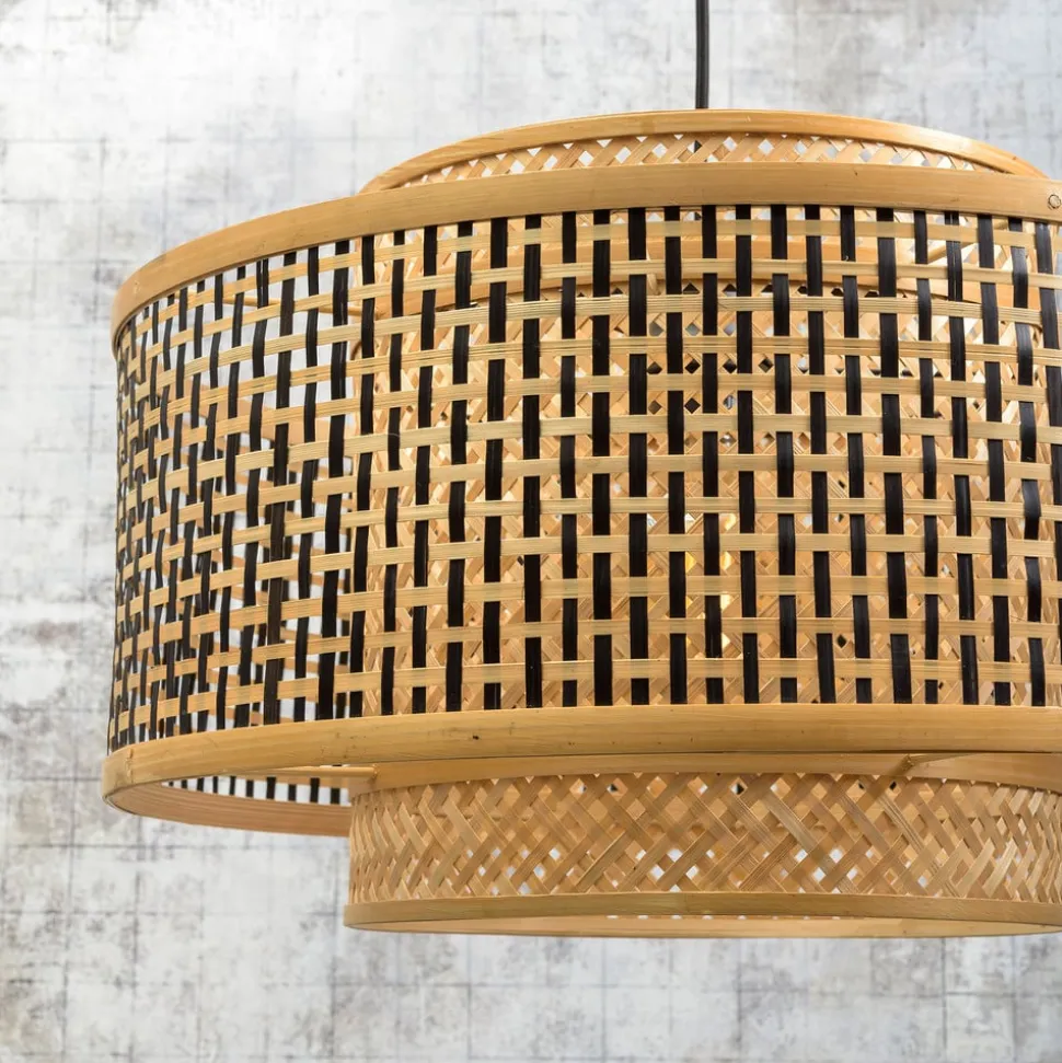 GOOD & MOJO Bhutan vloerlamp zwart 176cm Ø50cm