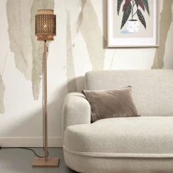 GOOD & MOJO Bhutan vloerlamp hoogte 135 cm naturel
