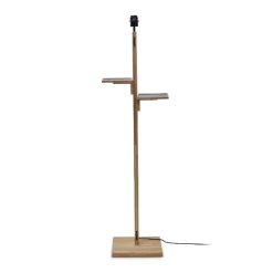 GOOD & MOJO Bhutan vloerlamp met legbord, naturel