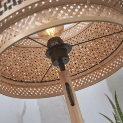 GOOD & MOJO Bhutan vloerlamp met legbord, naturel