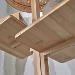 GOOD & MOJO Bhutan vloerlamp met legbord, naturel