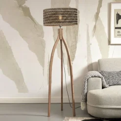GOOD & MOJO Java vloerlamp driebeen naturel/zwart