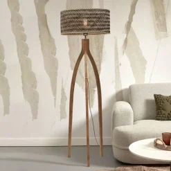 GOOD & MOJO Java vloerlamp driebeen naturel/zwart