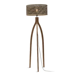GOOD & MOJO Java vloerlamp driebeen naturel/zwart