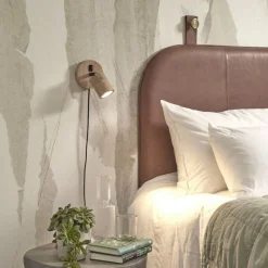 GOOD & MOJO Java wandlamp, stekker, 1-lamp naturel