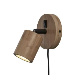 GOOD & MOJO Java wandlamp, stekker, 1-lamp naturel