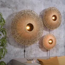 Good & Mojo Kalimantan wand, Natur, Ø 60cm