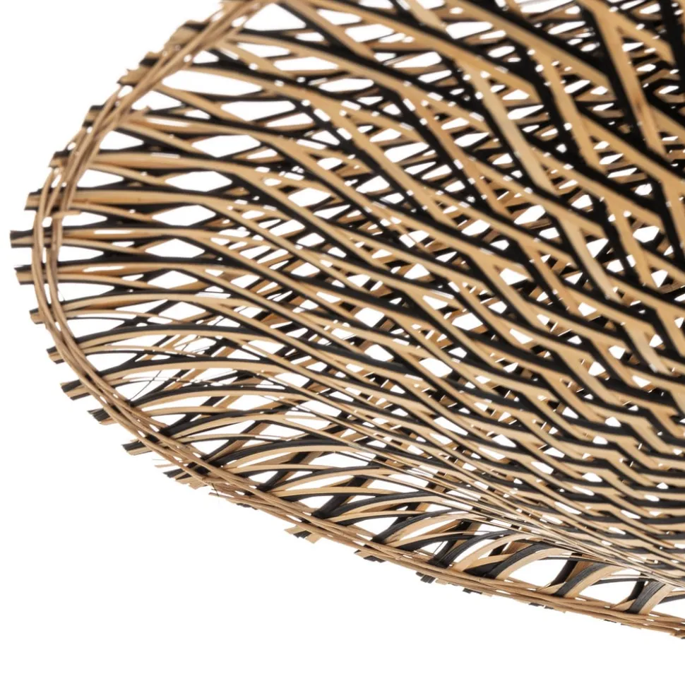 GOOD & MOJO plafondlamp Bali, Ø 60 cm, zwart/natuur, bamboe