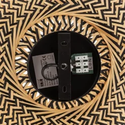 GOOD & MOJO plafondlamp Bali, Ø 60 cm, zwart/natuur, bamboe
