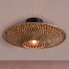 GOOD & MOJO plafondlamp Bali, Ø 44 cm, zwart/natuur, bamboe