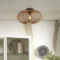 Good & Mojo Plafondlamp Cango, naturel, Ø 40 cm, hoogte 20 cm