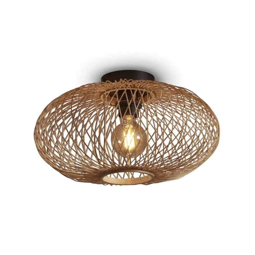 Good & Mojo Plafondlamp Cango, naturel, Ø 40 cm, hoogte 20 cm