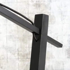 Good & Mojo vloerlamp Iguazu, naturel/zwart, Ø50cm, cilinder