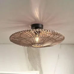 GOOD & MOJO Zanzibar plafondlamp, Ø55cm, naturel