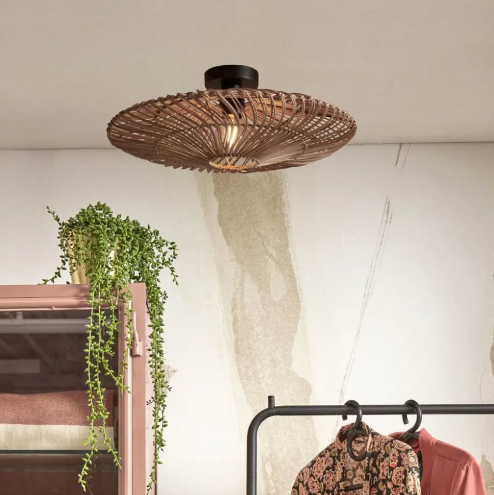 GOOD & MOJO Zanzibar plafondlamp, Ø55cm, naturel