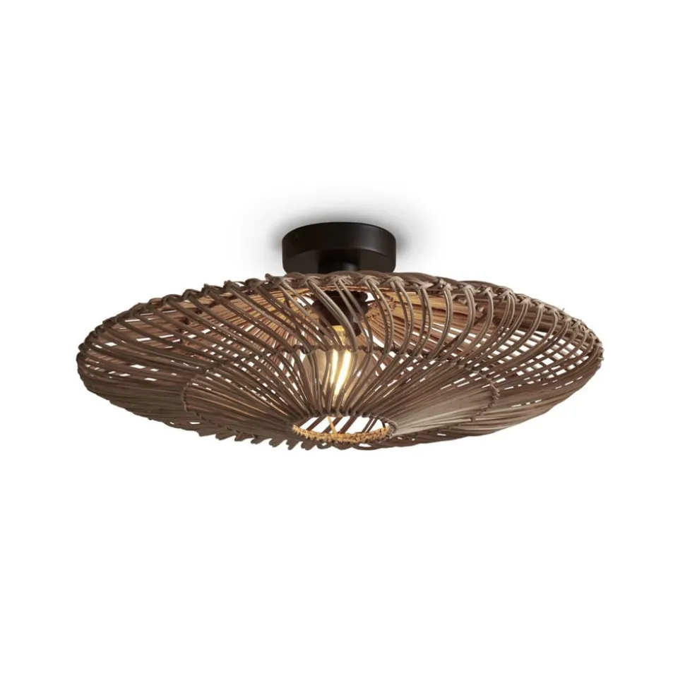 GOOD & MOJO Zanzibar plafondlamp, Ø55cm, naturel