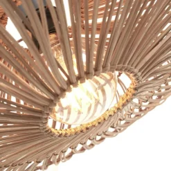 GOOD & MOJO Zanzibar plafondlamp, Ø55cm, naturel