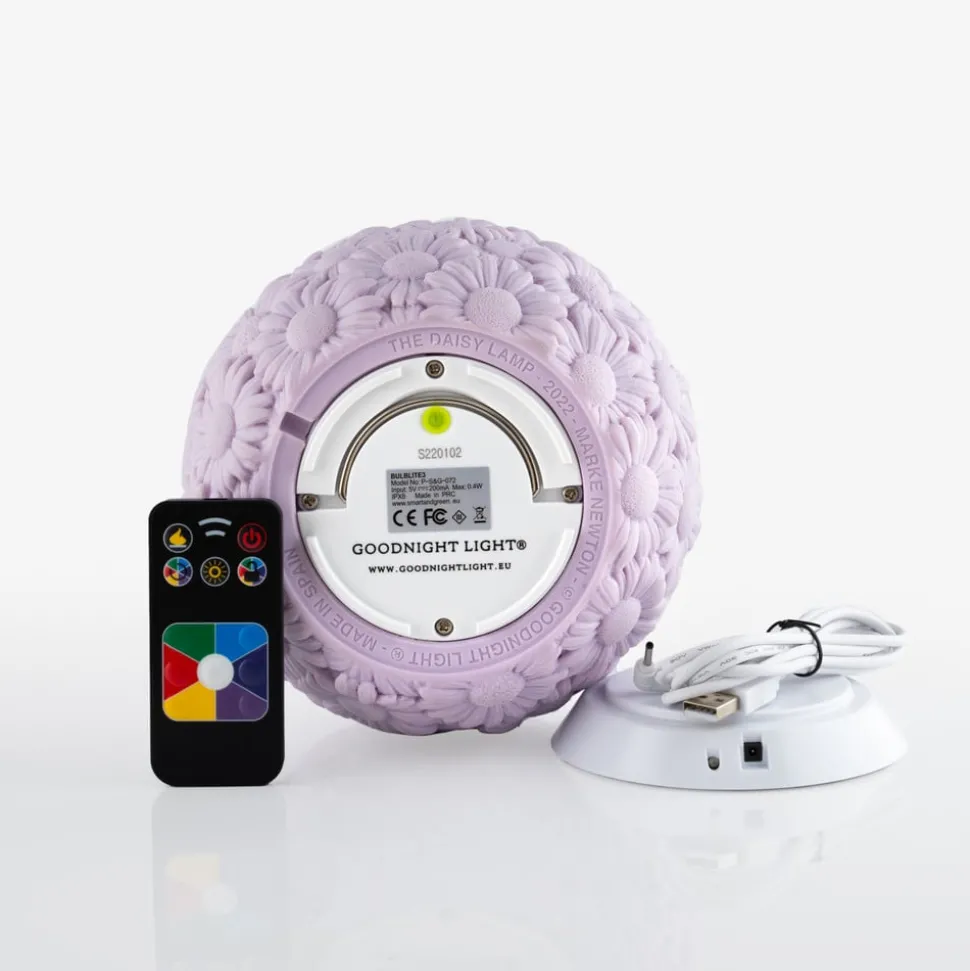 Goodnight Light DAISY lamp LED acculamp, lilac