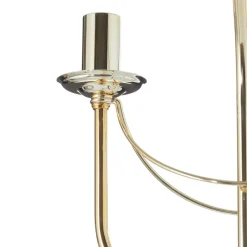 Gouden afwerking - fraai ontworpen vloerlamp Retro