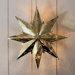 Goudkleurige metalen ster Mini