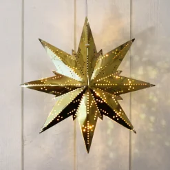 Goudkleurige metalen ster Mini