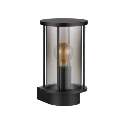 Gracey buitenwandlamp, zwart, hoogte 25,2 cm, roestvrij staal