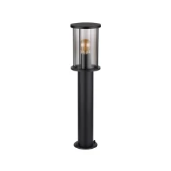 Gracey sokkellamp, hoogte 60 cm, zwart, roestvrij staal, IP54