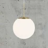 Grant hanglamp in messing met glazen bol Ø 25cm
