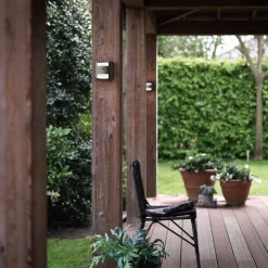 Grass - sensor wandlamp in antraciet met LED licht