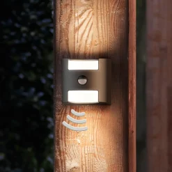 Grass - sensor wandlamp in antraciet met LED licht