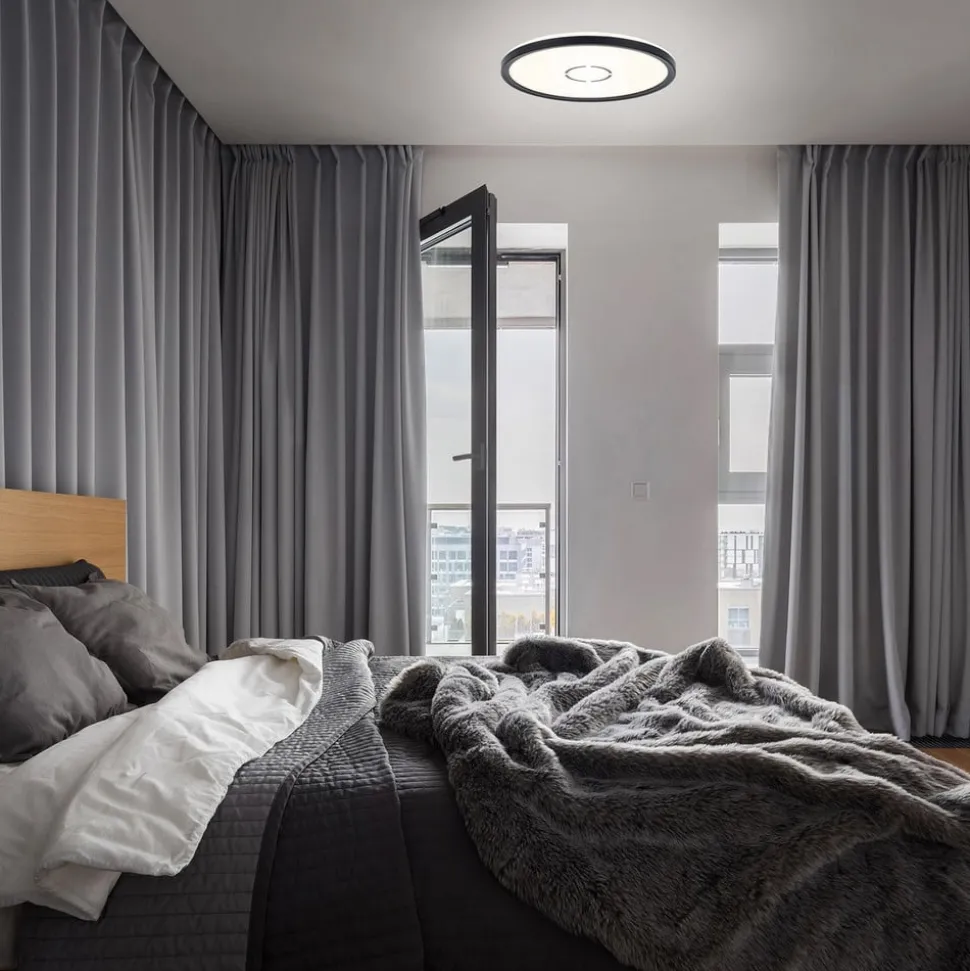 Gratis LED plafondlamp, Ø 29 cm, zwart