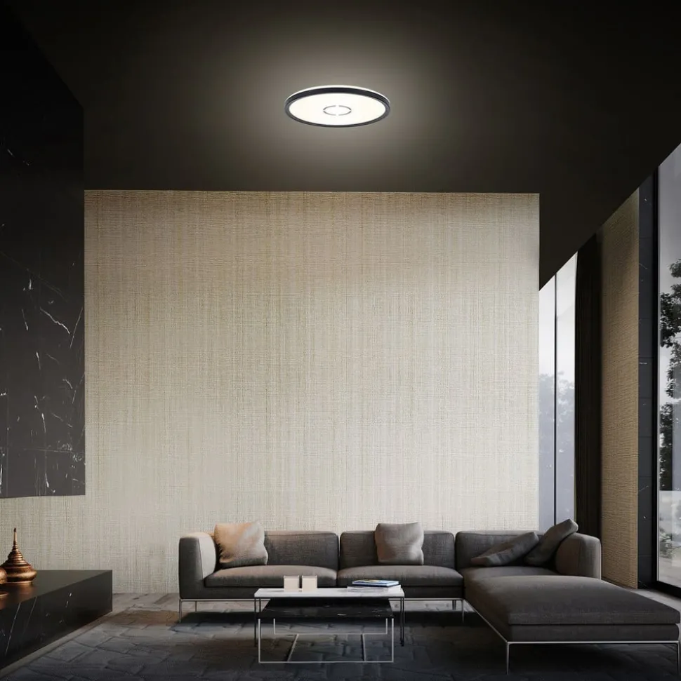 Gratis LED plafondlamp, Ø 29 cm, zwart