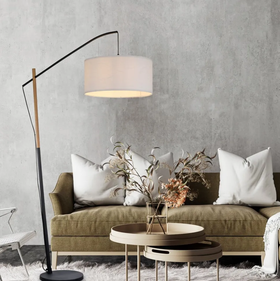 Green Sofie vloerlamp met papieren kap