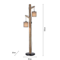 Green Tribu vloerlamp met papieren kappen