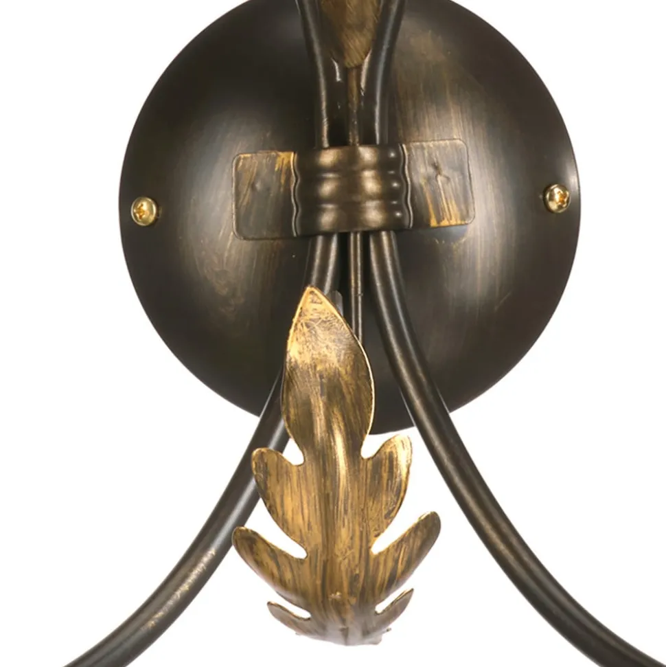 Grietje wandlamp, 2-lamps, bronskleurig, metaal, E14