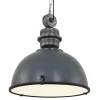 Grijze hanglamp Bikkel XXL in industrieel ontwerp