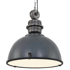 Grijze hanglamp Bikkel XXL in industrieel ontwerp