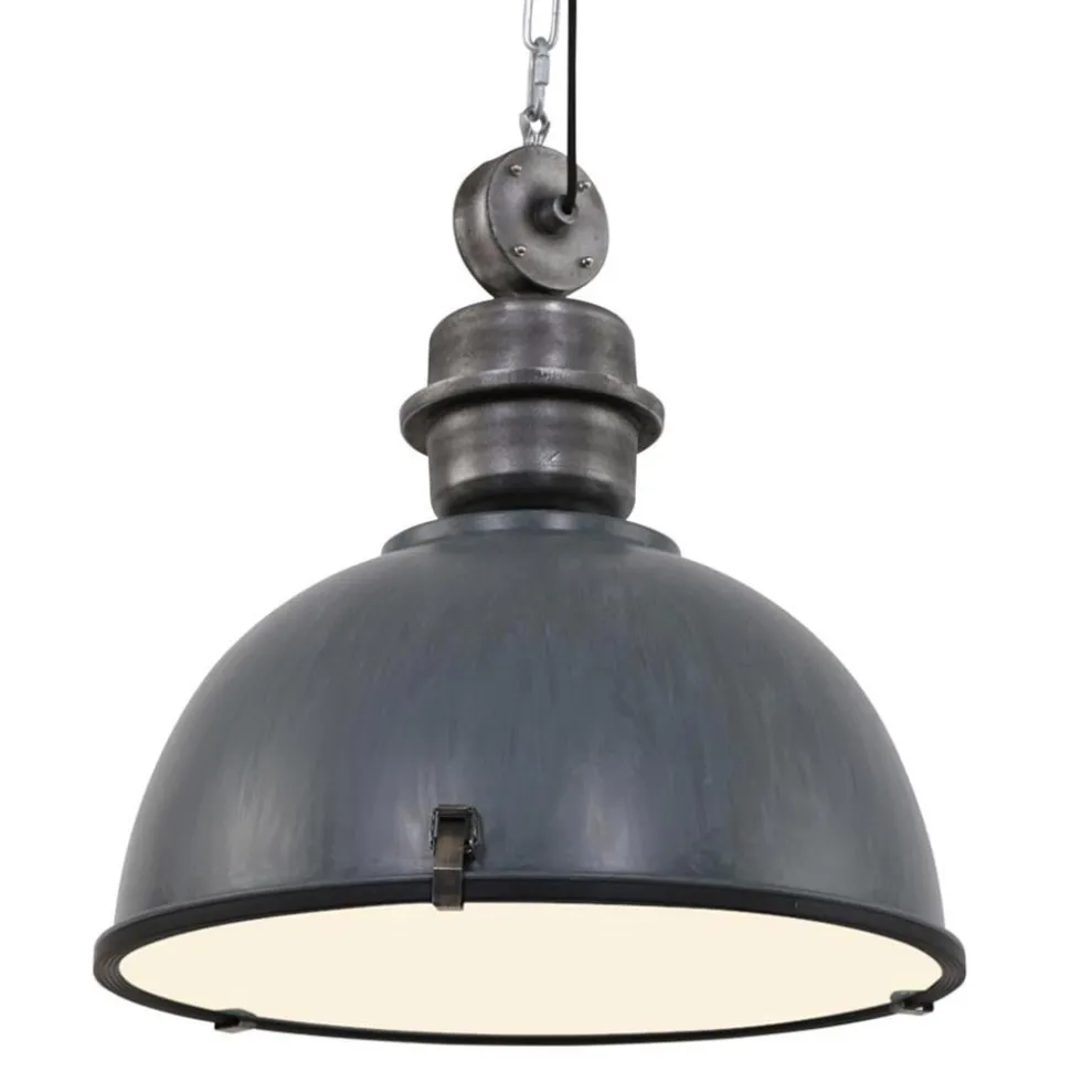 Grijze hanglamp Bikkel XXL in industrieel ontwerp