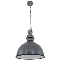 Grijze hanglamp Bikkel XXL in industrieel ontwerp