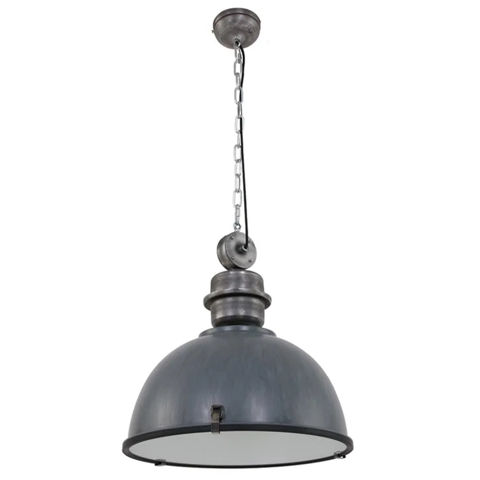 Grijze hanglamp Bikkel XXL in industrieel ontwerp