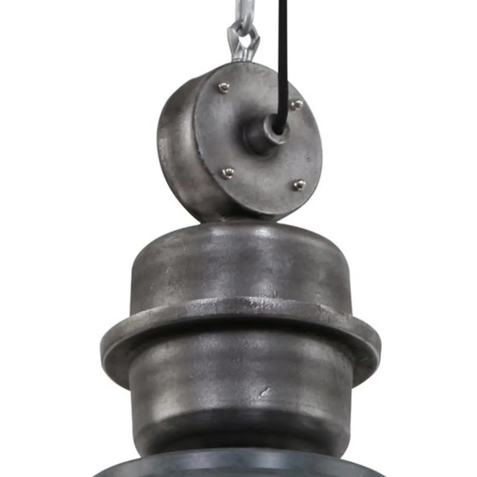 Grijze hanglamp Bikkel XXL in industrieel ontwerp