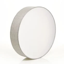 Grijze plafondlamp Pasteri met linnen kap 57 cm