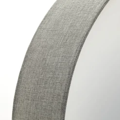 Grijze plafondlamp Pasteri met linnen kap 57 cm