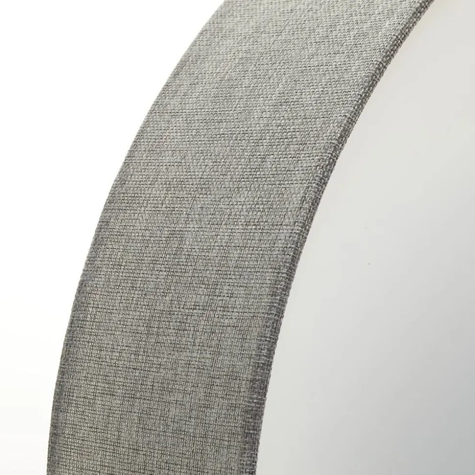 Grijze plafondlamp Pasteri met linnen kap 57 cm