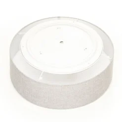 Grijze plafondlamp Pasteri met linnen kap 57 cm